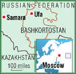 Map: Russia: Bashkortostan